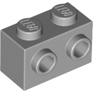 Lego kostka (kostička) 1x2 s nopy na jedné straně, světle modro šedá (6015344)